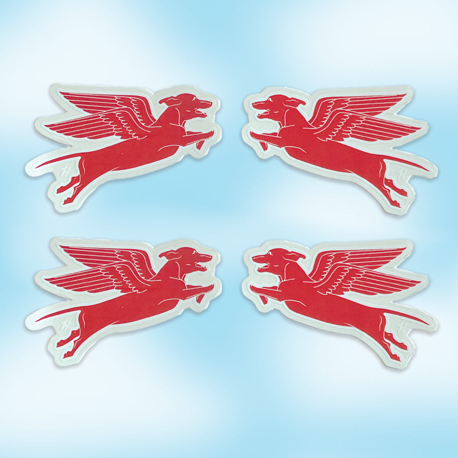 FLYING DACHSHUND STICKERS