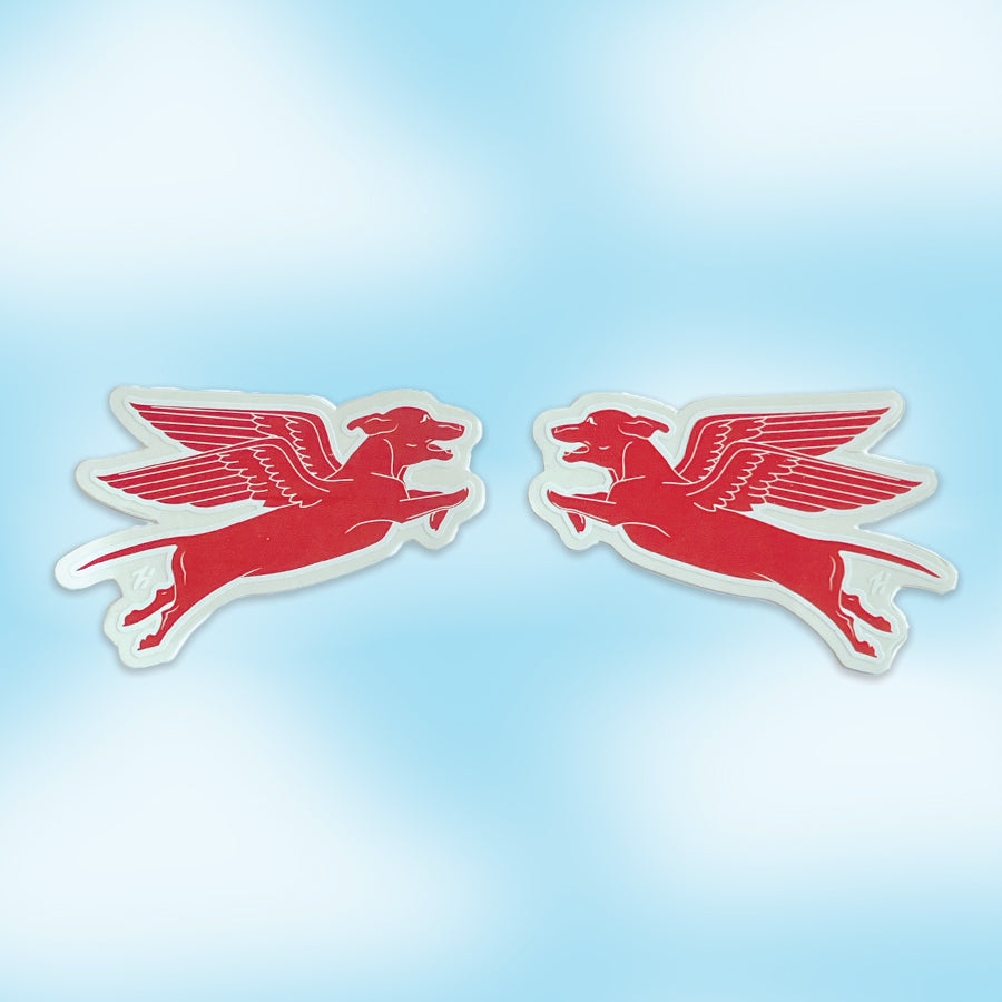 FLYING DACHSHUND STICKERS